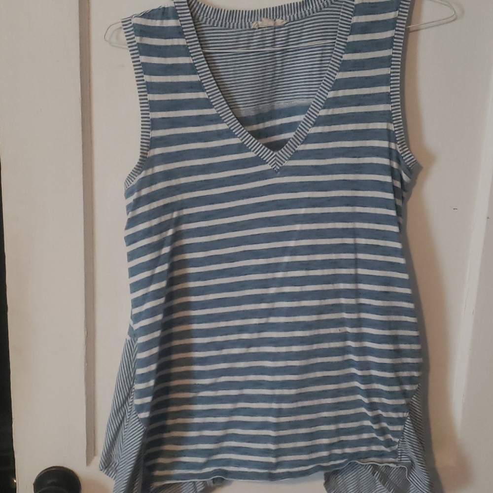 Striped cotton tank top